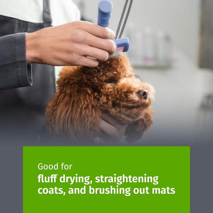 Tuffer than Tangles Slicker Brush for Dog Grooming with Long, Regular Pins, Medium Size, Perfect for Doodle Breeds, Angled Pins for Dematting, Remove Undercoat, Comfort Grip Handle